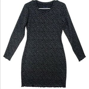 Black and Gray Leopard Abercrombie & Fitch Dress